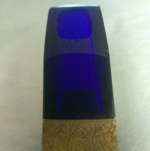 MOSER 4 1/2 Colbolt blue bohemian vase